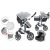 Kombi - Mama Kiddies Venus 3in1 Kinderwagen mit Ergänzungsteilen in Grau + Geschenk
