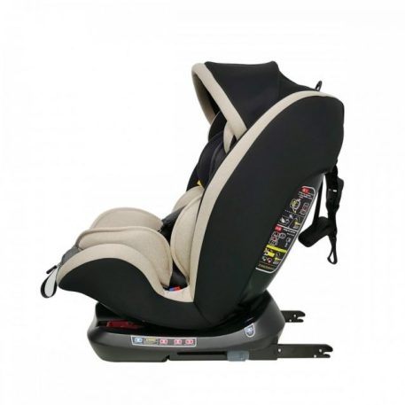 Mama Kiddies Rotary Protect GT Kindersitz mit 360° Drehung (0-36kg) mit ISOFIX System, in Beige + Geschenk Sonnenblende