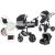 Mama Kiddies Evening Star 3 in 1 multifunktionaler Kinderwagen mit Zubehör in Schwarz-Grau + Geschenk