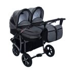 Mama Kiddies TWIN 3az1-ben ikerbabakocsi kiegészítőkkel szürke színben + Ajándék
