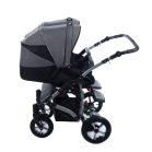 Mama Kiddies TWIN 3az1-ben ikerbabakocsi kiegészítőkkel szürke színben + Ajándék