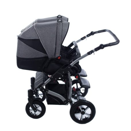 Mama Kiddies TWIN 3az1-ben ikerbabakocsi kiegészítőkkel szürke színben + Ajándék