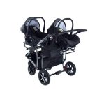 Mama Kiddies TWIN 3az1-ben ikerbabakocsi kiegészítőkkel szürke színben + Ajándék