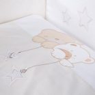 Klups 5 részes ágynemű - Macik csillaggal bézs-fehér