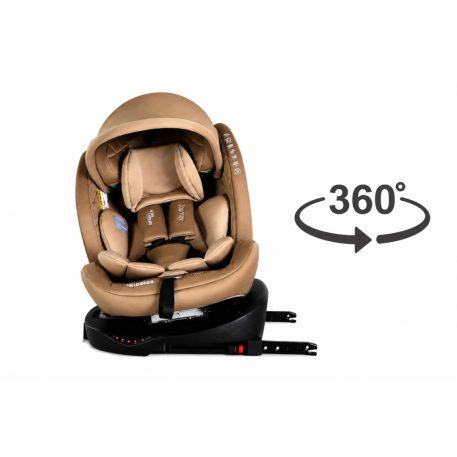ISOFIX-fähiger, um 360° drehbarer Mama Kiddies® iSize Journey Kindersitz (40–150 cm) in Beige + Gratis Sonnenblende