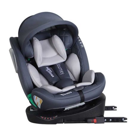 ISOFIX-fähiger, um 360° drehbarer Mama Kiddies iSize Journey Kindersitz (40–150 cm) in Grau + Gratis Sonnenblende