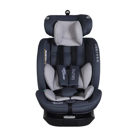 ISOFIX-fähiger, um 360° drehbarer Mama Kiddies iSize Journey Kindersitz (40–150 cm) in Grau + Gratis Sonnenblende