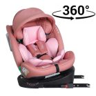 ISOFIX-fähiger, um 360° drehbarer Mama Kiddies iSize Journey Kindersitz (40–150 cm) in Pink + Gratis Sonnenblende