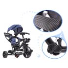 Fix Lite 3in1 Dreirad mit Führungshebel und Fußstützen, in Blau (Sitz um 360° drehbar)