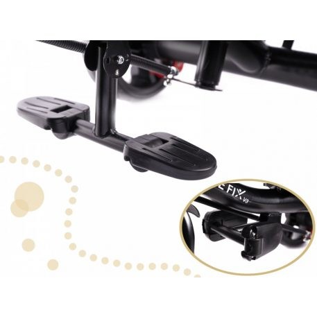 Fix Lite 3in1 Dreirad mit Führungshebel und Fußstützen, in Blau (Sitz um 360° drehbar)