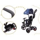 Fix Lite 3in1 Dreirad mit Führungshebel und Fußstützen, in Blau (Sitz um 360° drehbar)