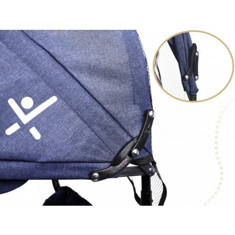 Fix Lite 3in1 Dreirad mit Führungshebel und Fußstützen, in Blau (Sitz um 360° drehbar)