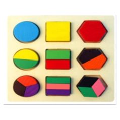 18-teiliges HOLZ-LEHRSPIELZEUG - MEHR FORMEN