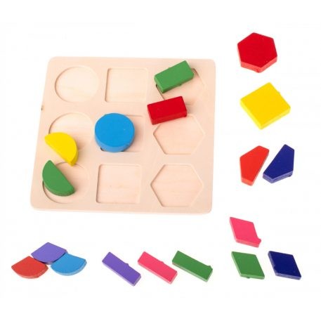 18-teiliges HOLZ-LEHRSPIELZEUG - MEHR FORMEN