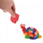 Lernspielzeug aus Holz - Puzzle in Schneckenform