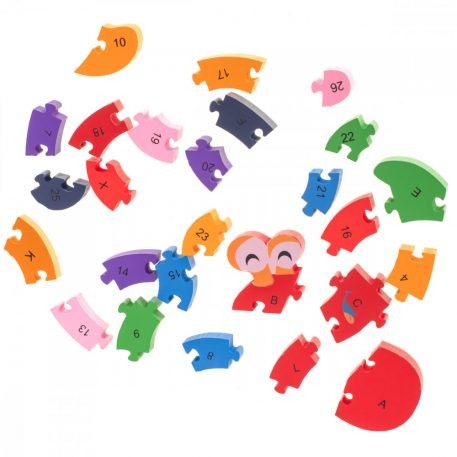 Lernspielzeug aus Holz - Puzzle in Schneckenform