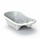 Babylon Deluxe Babybadewanne in Weiß mit Häschenmuster und eingebautem Thermometer