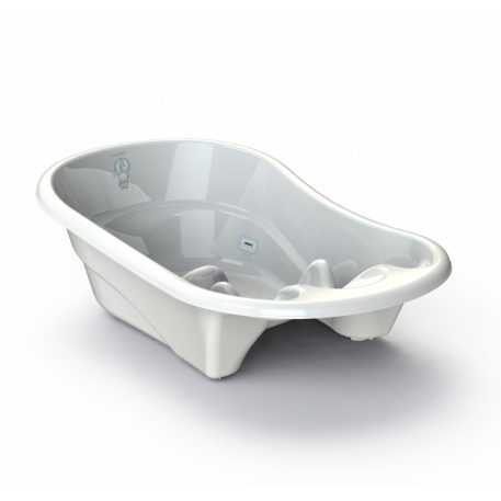 Babylon Deluxe Babybadewanne in Weiß mit Häschenmuster und eingebautem Thermometer