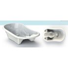 Babylon Deluxe Babybadewanne in Weiß mit Häschenmuster und eingebautem Thermometer