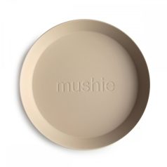 Mushie gerundeter Teller 2 Stück  - Vanilla