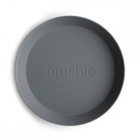 Mushie gerundeter Teller 2 Stück – Smoke