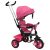 Baby Mix Rider tricikli tolókarral és lábtartóval pink színben (360°-ban forgatható ülés)