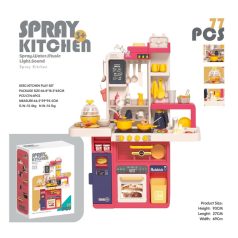   Mama Kiddies 77 Stück 93 cm hoch Spray Kitchen Baby-Küchen-Set in rot