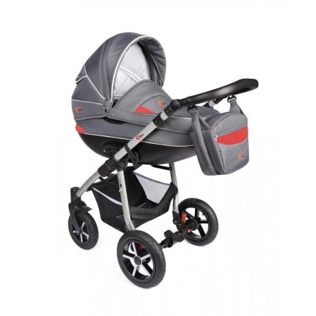 Mama Kiddies Dream Limited Edition 3az1-ben multifunkciós babakocsi kiegészítőkkel antracit és piros színben + Ajándék