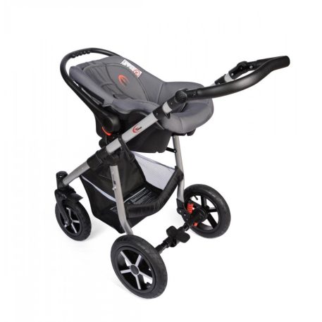 Mama Kiddies Dream Limited Edition 3az1-ben multifunkciós babakocsi kiegészítőkkel antracit és piros színben + Ajándék