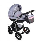 Mama Kiddies Dream 3az1-ben multifunkciós babakocsi kiegészítőkkel szürke-rózsaszín színben + Ajándék