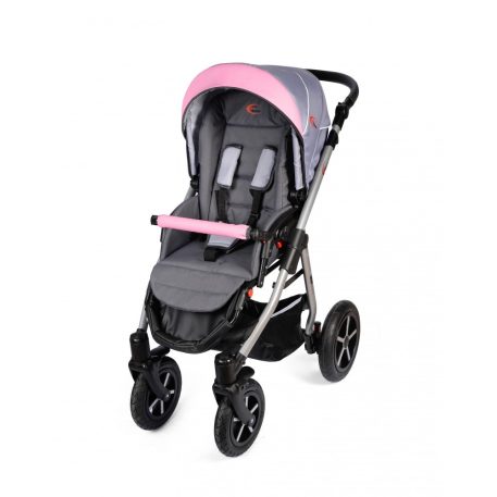 Mama Kiddies Dream 3az1-ben multifunkciós babakocsi kiegészítőkkel szürke-rózsaszín színben + Ajándék