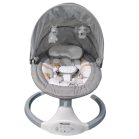 Mama Kiddies Premium 2-in-1 elektrische Babyschaukel und Babywippe mit Fernbedienung in Grau + Gratisgeschenke