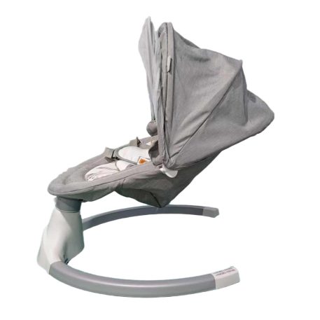 Mama Kiddies Premium 2-in-1 elektrische Babyschaukel und Babywippe mit Fernbedienung in Grau + Gratisgeschenke