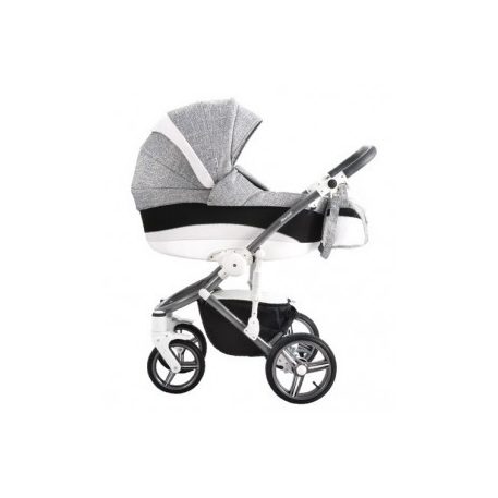 Bebetto Murano 3in1 Full Extra bőrrel szürke-fekete-fehér színben + Kiegészítők + Ajándék