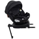 ISOFIX-fähiger, um 360° drehbarer Kindersitz Mama Kiddies Turbo Wings (40–150 cm) in Schwarz mit Stützfuß + Sonnenschutz als Geschenk