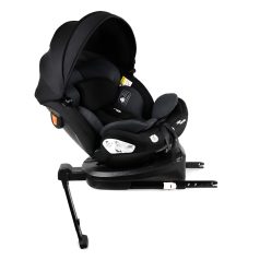   ISOFIX-fähiger, um 360° drehbarer Kindersitz Mama Kiddies® Turbo Wings (40–150 cm) in Dunkelgrau mit Stützfuß + Sonnenschutz als Geschenk