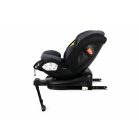 ISOFIX-fähiger, um 360° drehbarer Kindersitz Mama Kiddies® Turbo Wings (40–150 cm) in Dunkelgrau mit Stützfuß + Sonnenschutz als Geschenk