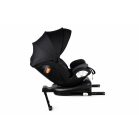 ISOFIX-fähiger, um 360° drehbarer Kindersitz Mama Kiddies® Turbo Wings (40–150 cm) in Dunkelgrau mit Stützfuß + Sonnenschutz als Geschenk