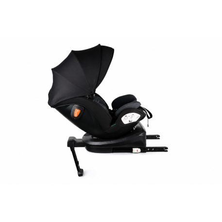 ISOFIX-fähiger, um 360° drehbarer Kindersitz Mama Kiddies® Turbo Wings (40–150 cm) in Dunkelgrau mit Stützfuß + Sonnenschutz als Geschenk