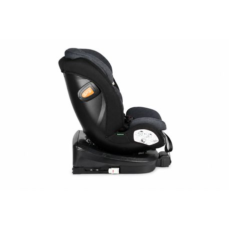 ISOFIX-fähiger, um 360° drehbarer Kindersitz Mama Kiddies® Turbo Wings (40–150 cm) in Dunkelgrau mit Stützfuß + Sonnenschutz als Geschenk