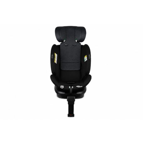 ISOFIX-fähiger, um 360° drehbarer Kindersitz Mama Kiddies® Turbo Wings (40–150 cm) in Dunkelgrau mit Stützfuß + Sonnenschutz als Geschenk