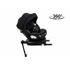 ISOFIX-fähiger, um 360° drehbarer Kindersitz Mama Kiddies® Turbo Wings (40–150 cm) in Dunkelgrau mit Stützfuß + Sonnenschutz als Geschenk