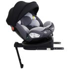 ISOFIX-fähiger, um 360° drehbarer Kindersitz Mama Kiddies Turbo Wings (40–150 cm) in Grau mit Stützfuß + Sonnenschutz als Geschenk