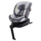 ISOFIX-fähiger, um 360° drehbarer Kindersitz Mama Kiddies Turbo Wings (40–150 cm) in Grau mit Stützfuß + Sonnenschutz als Geschenk