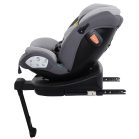 ISOFIX-fähiger, um 360° drehbarer Kindersitz Mama Kiddies Turbo Wings (40–150 cm) in Grau mit Stützfuß + Sonnenschutz als Geschenk