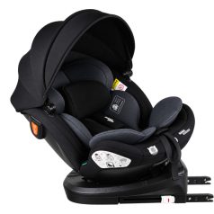   ISOFIX-fähiger, um 360° drehbarer Kindersitz Mama Kiddies® Turbo Wings (40–150 cm) in Dunkelgrau + Sonnenschutz als Geschenk