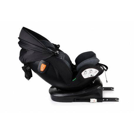 ISOFIX-fähiger, um 360° drehbarer Kindersitz Mama Kiddies® Turbo Wings (40–150 cm) in Dunkelgrau + Sonnenschutz als Geschenk