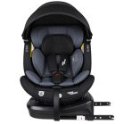 ISOFIX-fähiger, um 360° drehbarer Kindersitz Mama Kiddies® Turbo Wings (40–150 cm) in Dunkelgrau + Sonnenschutz als Geschenk
