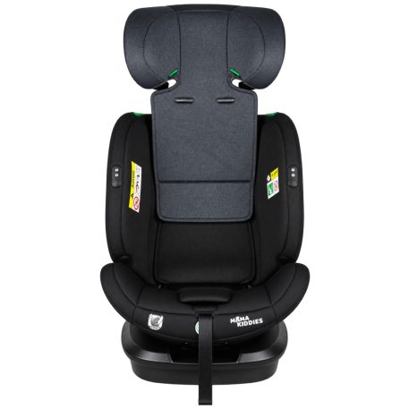 ISOFIX-fähiger, um 360° drehbarer Kindersitz Mama Kiddies® Turbo Wings (40–150 cm) in Dunkelgrau + Sonnenschutz als Geschenk