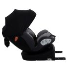 ISOFIX-fähiger, um 360° drehbarer Kindersitz Mama Kiddies® Turbo Wings (40–150 cm) in Grau + Sonnenschutz als Geschenk